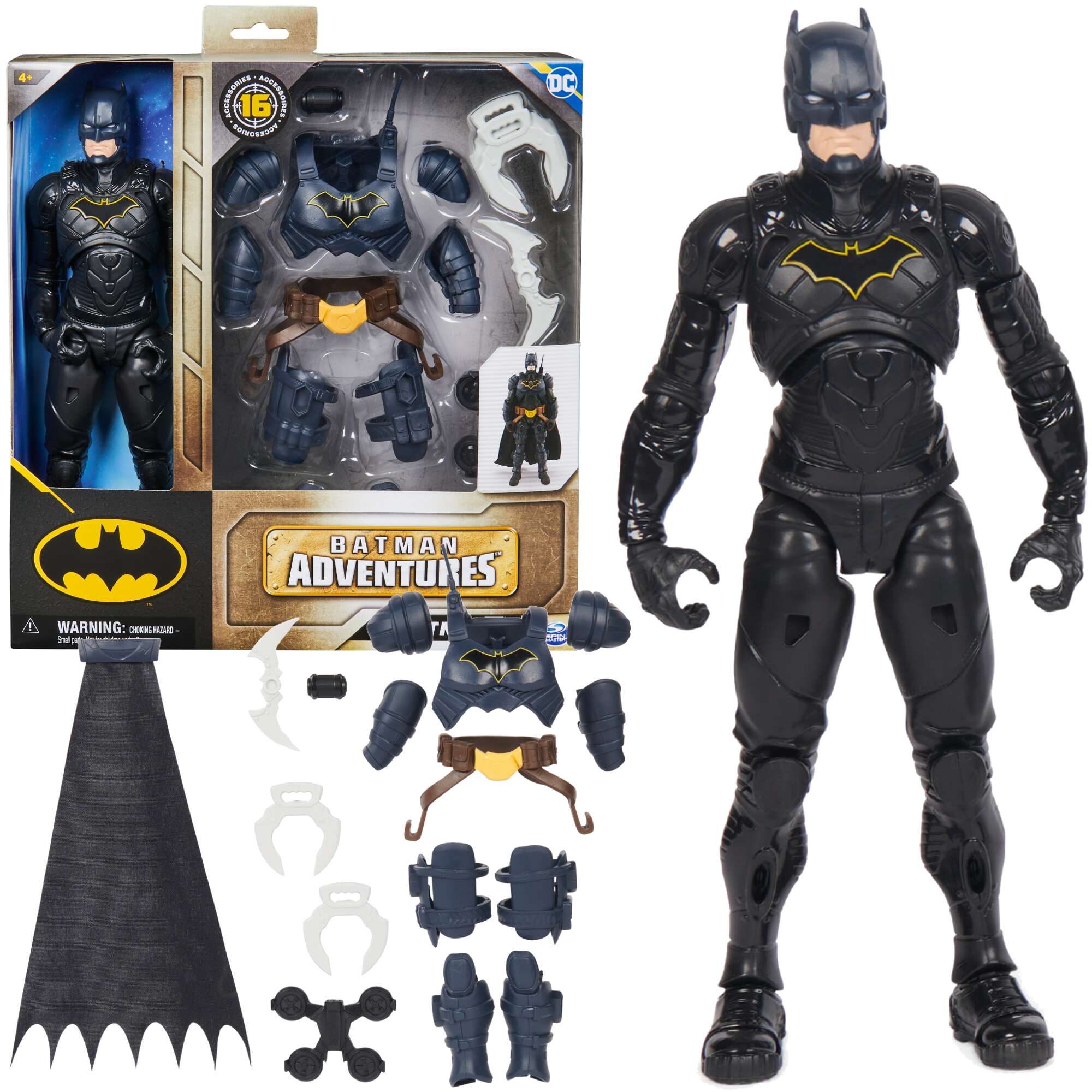 DC Comics Batman dua figurka lalka mroczny rycerz 30 cm + akcesoria 17 elementw