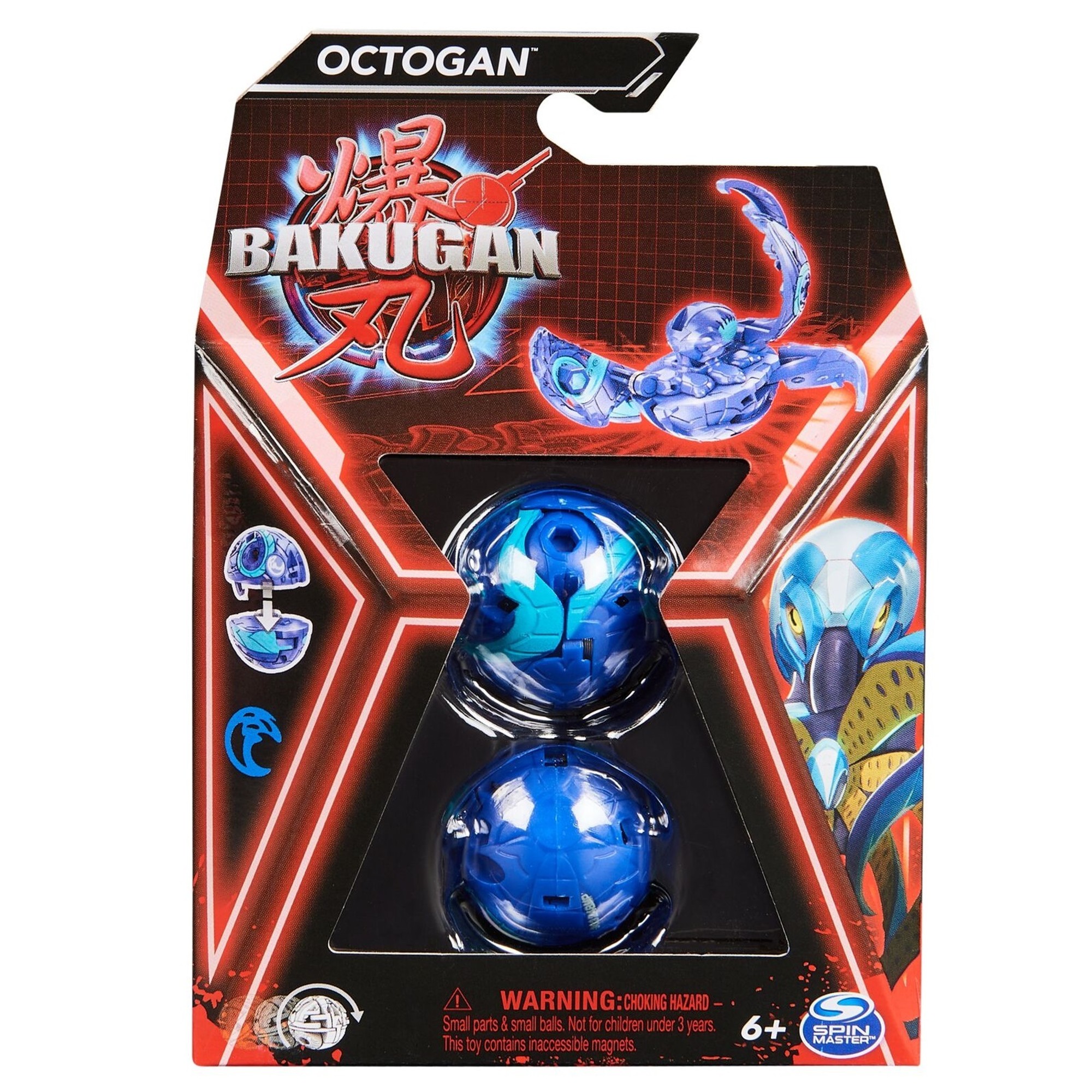 Bakugan Octogan Niebieski figurka bitewna transformujca + karty