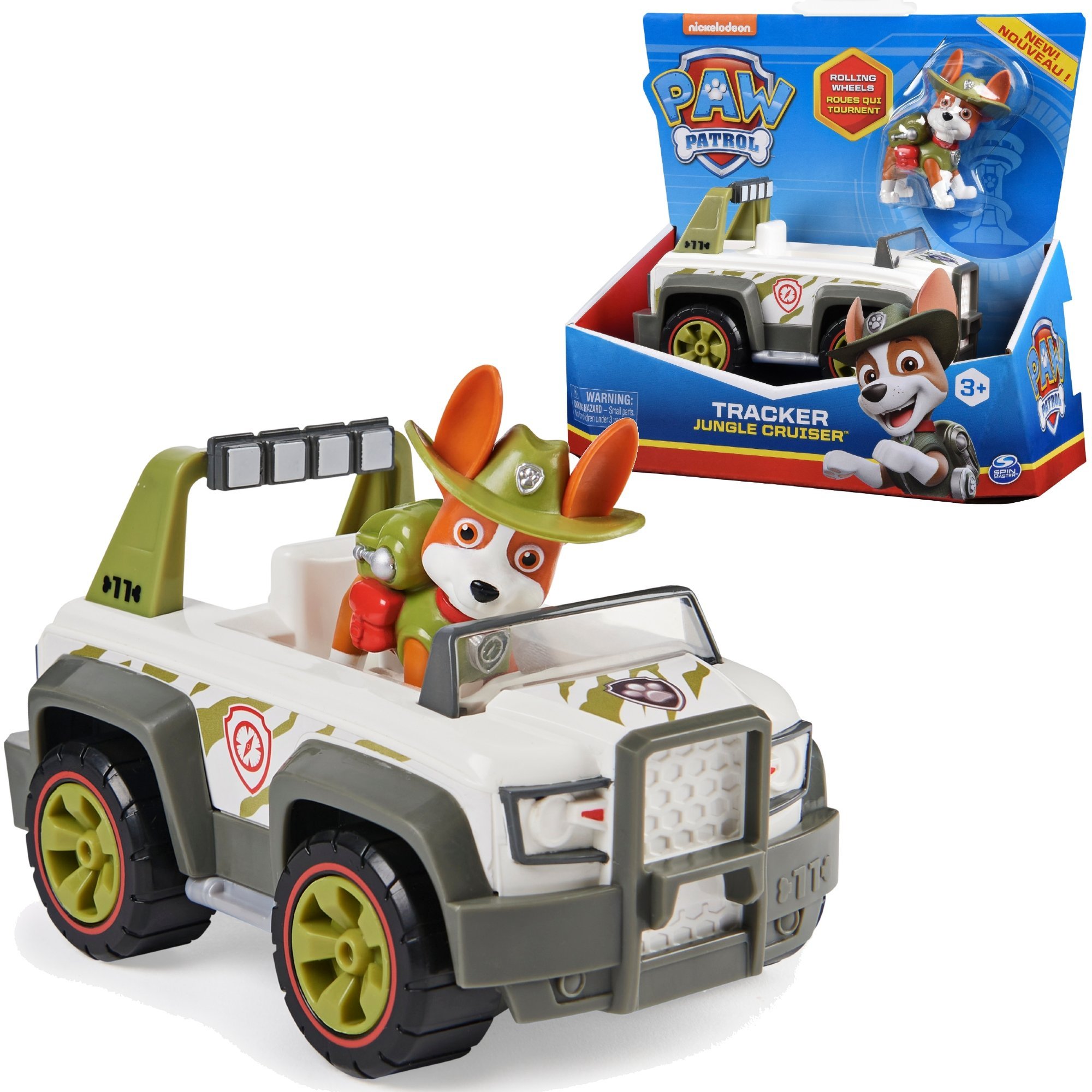 Psi Patrol Tracker Jeep Pojazd z figurk± Jungle