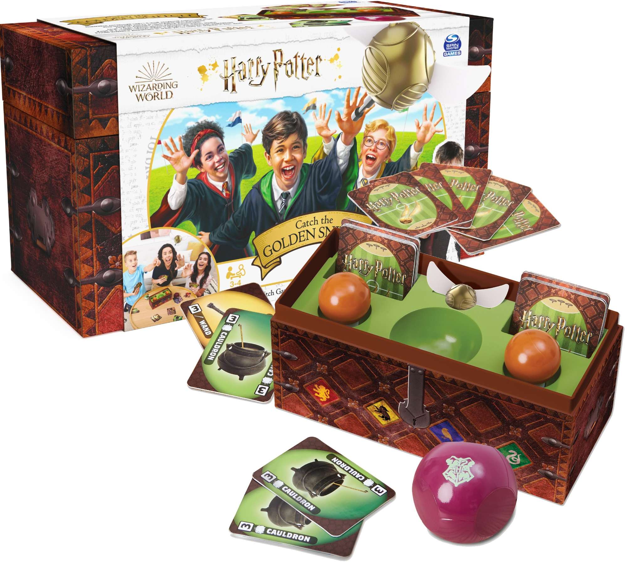 Harry Potter Towarzyska Gra karciana rodzinna wyzwanie Zap Zoty Znicz Spin Master