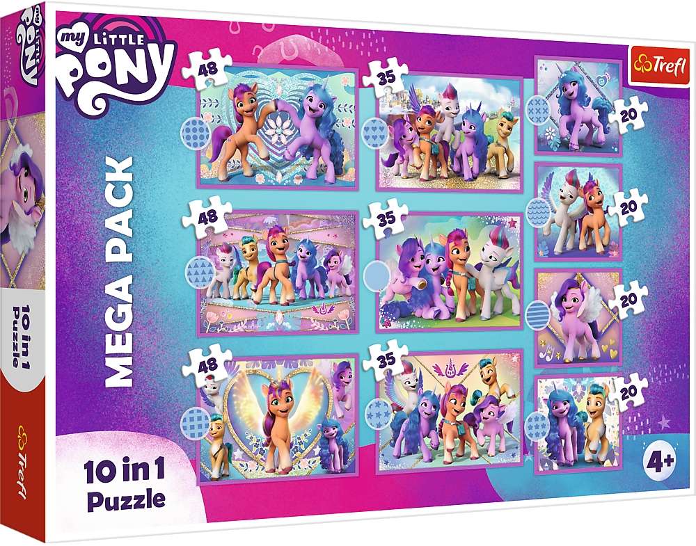 Puzzle My Little Pony Zestaw 10w1 Lnice Kucyki Pony 329 elementw