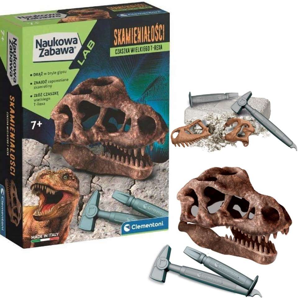 Clementoni Naukowa Zabawa Skamieniaoci Czaszka Wielkiego T-Rexa