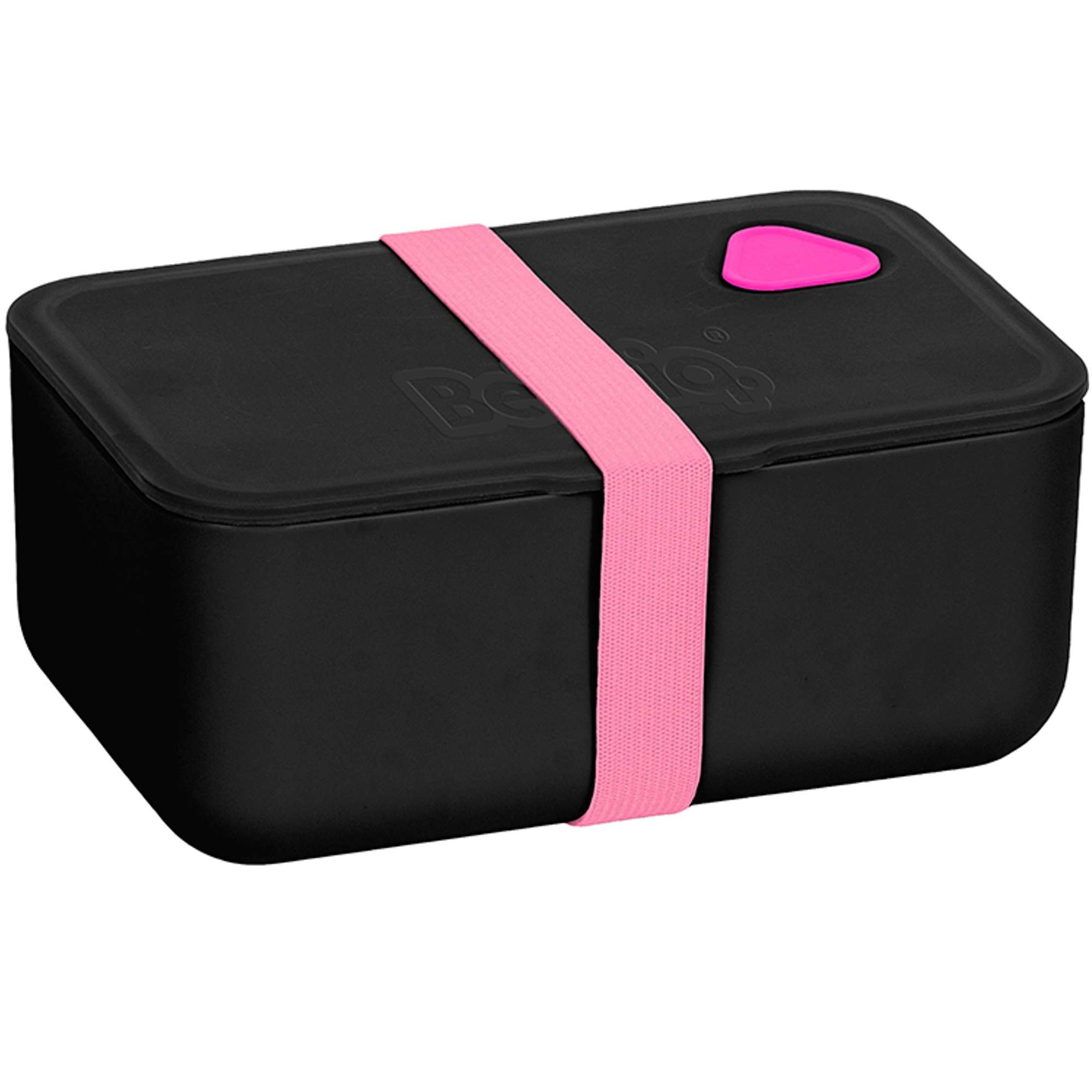 Paso BeUniq niadaniwka Pojemnik Lunch Box czarno-rowy z gumk 750 ml