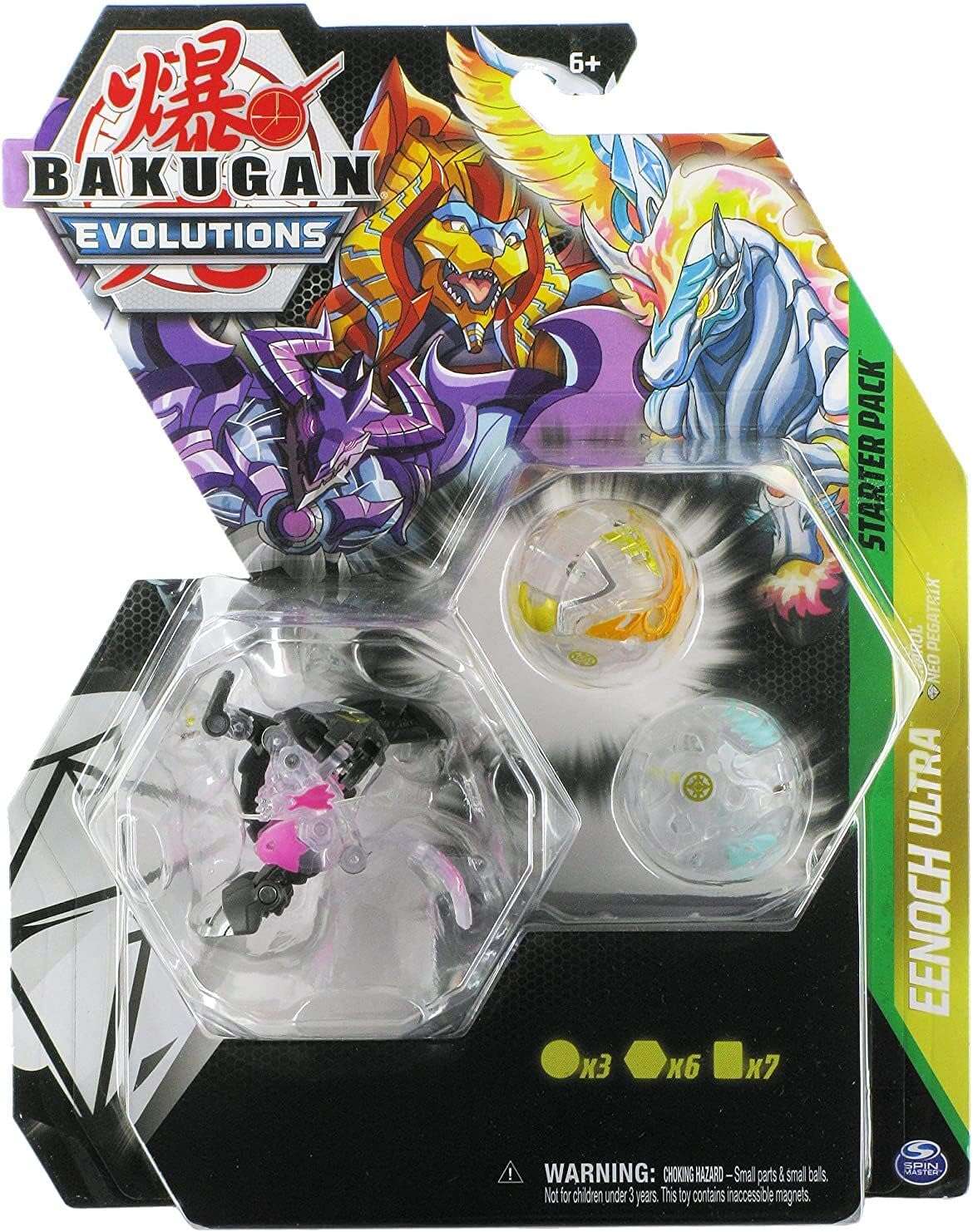 Bakugan Evolutions Starter Pack Zestaw startowy Eenoch Ultra Pharol Neo Pegatrix figurki i karty