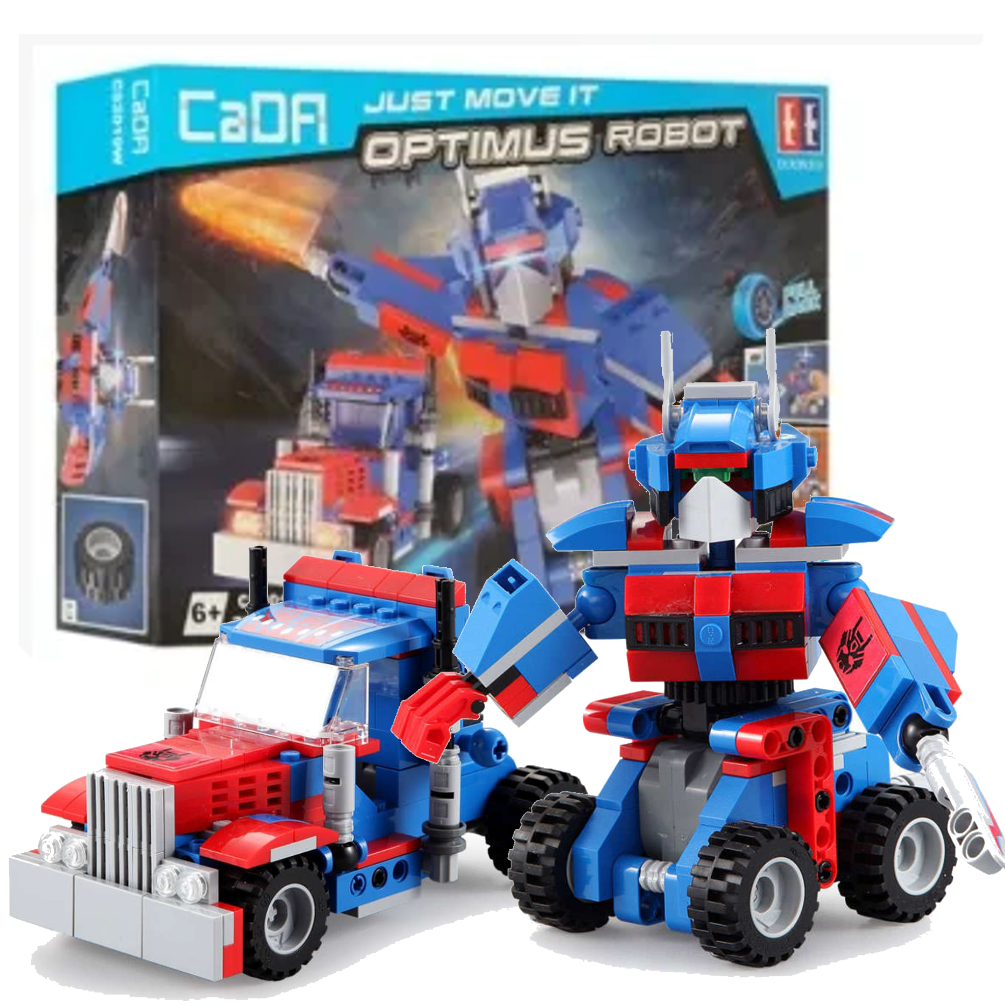 Klocki konstrukcyjne CaDA Optimus Robot Ciarwka 2w1 Pull-back 251 elementw