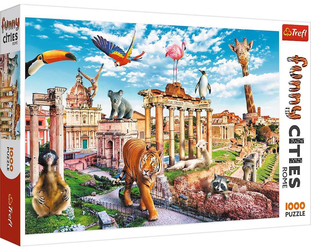 Puzzle Dziki Rzym, Funny Cities, 1000 elementw, Trefl 10600
