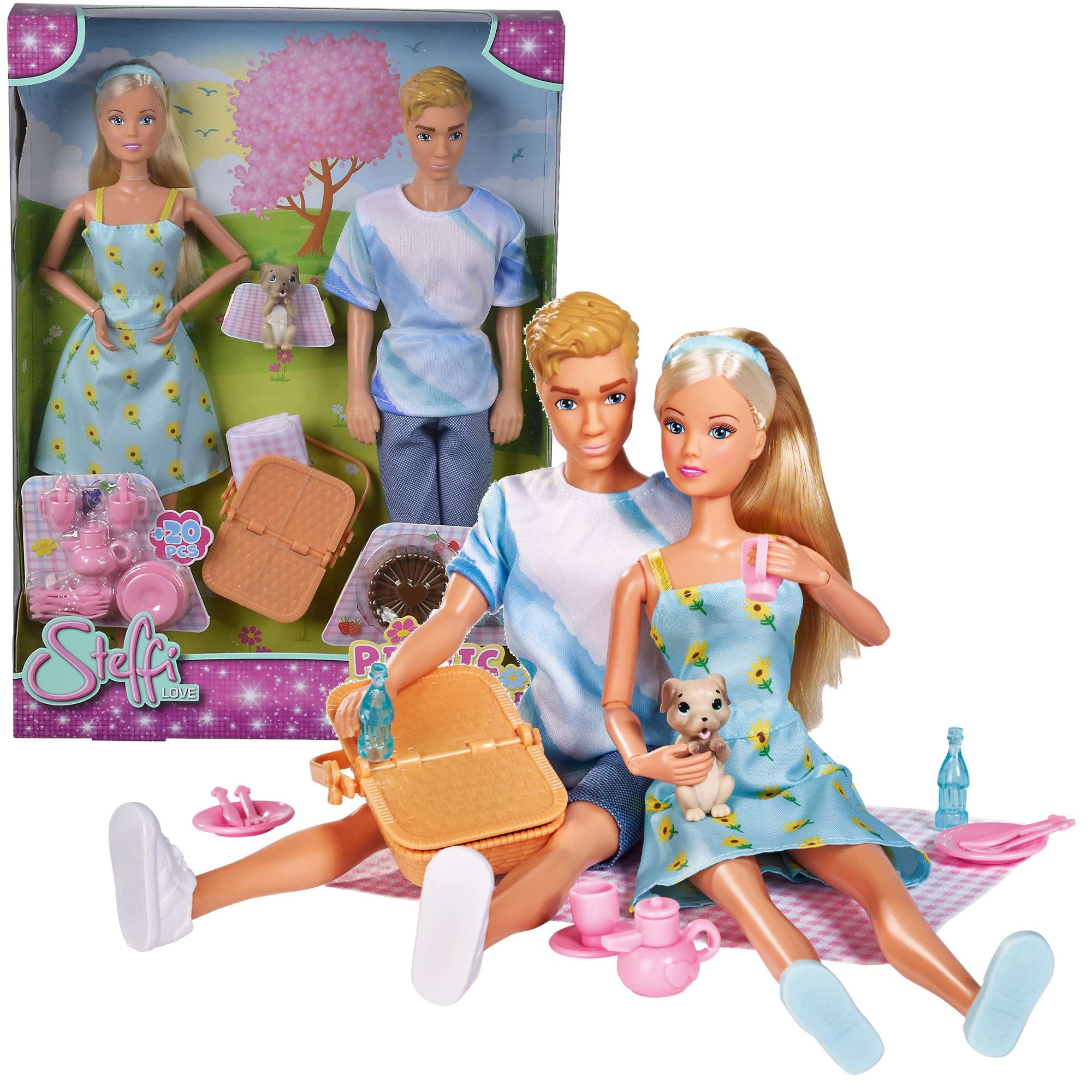 Steffi Love Zestaw lalka Steffi i Kevin na pikniku 20 elementów