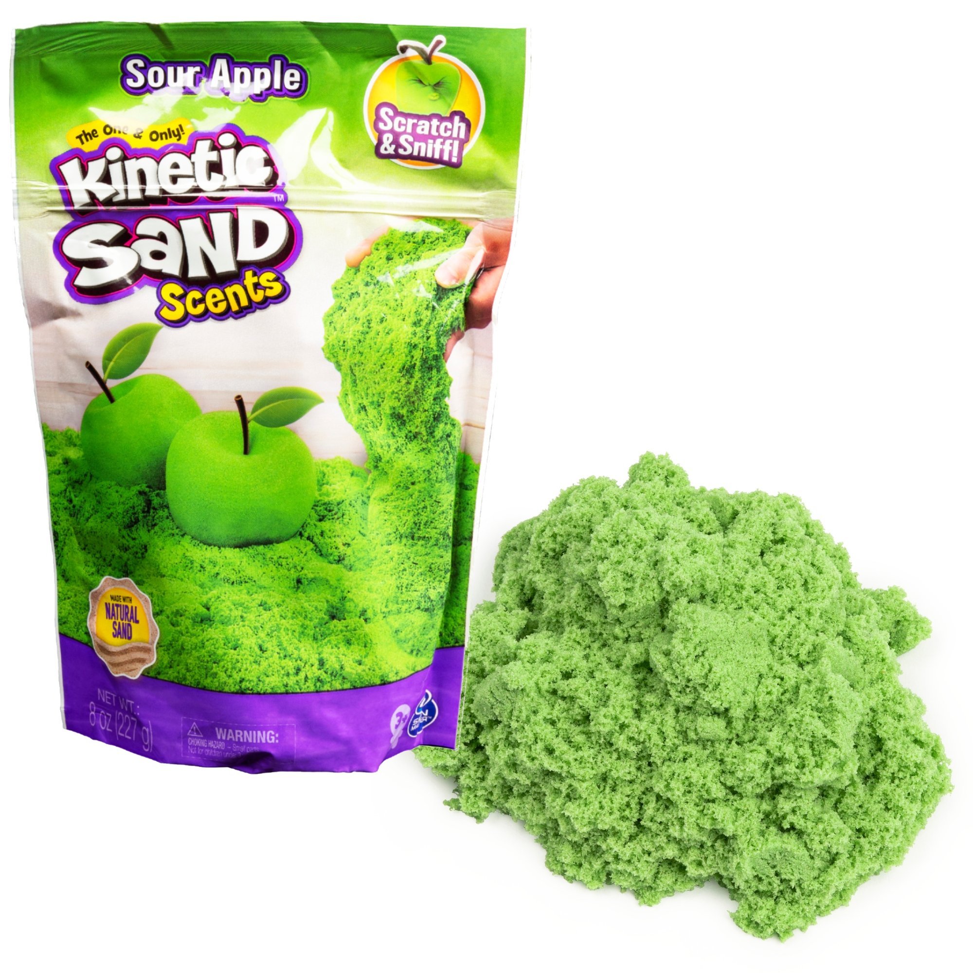 Plastyczny piasek kinetyczny Kinetic Sand 227 g Scents Apple zielony o zapachu jab³ka