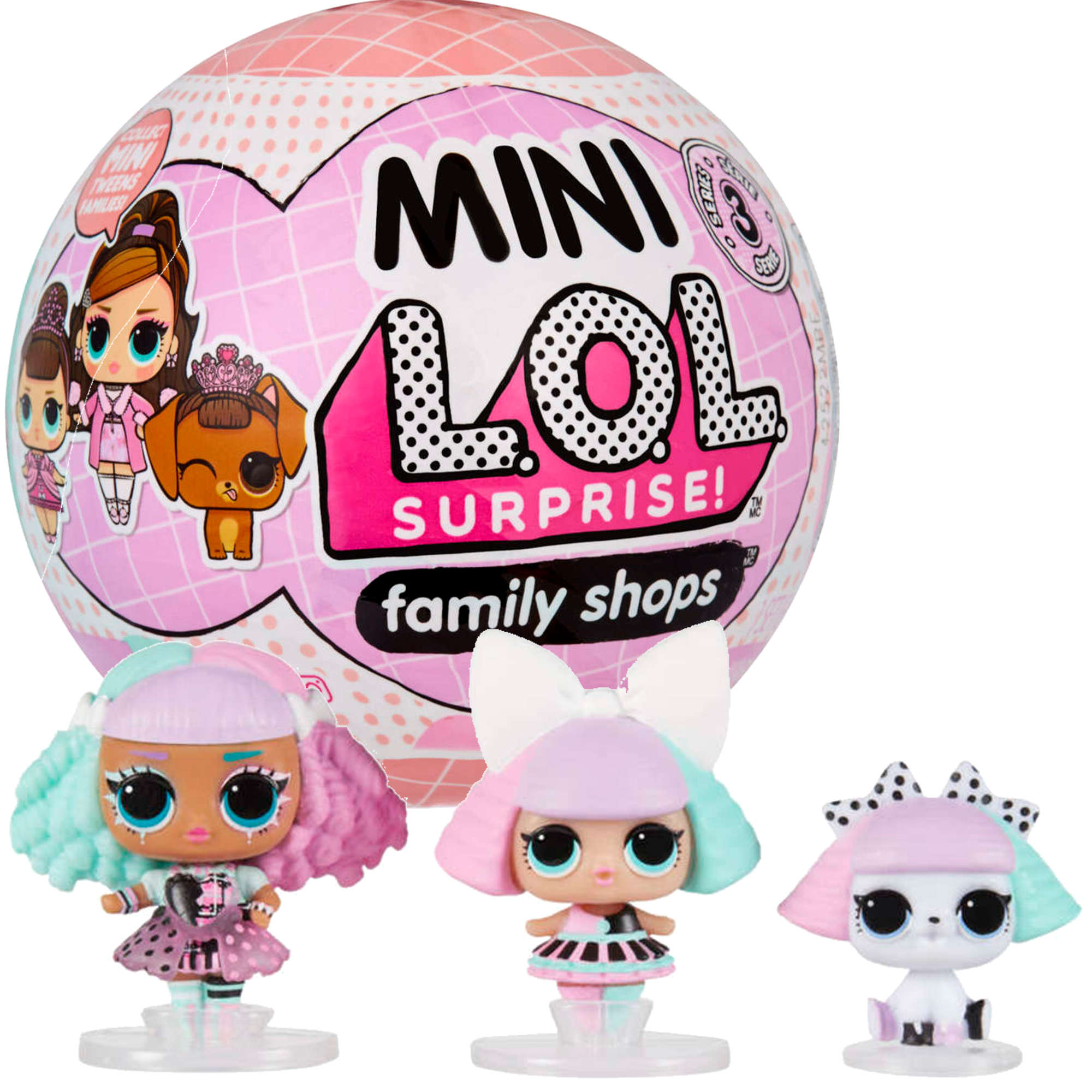 LOL Surprise kula niespodzianka mini Family Shops seria 3