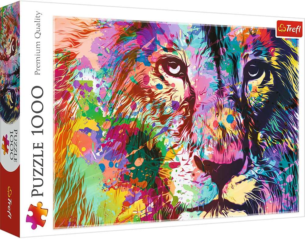 Puzzle 1000 elementw Kolorowy lew