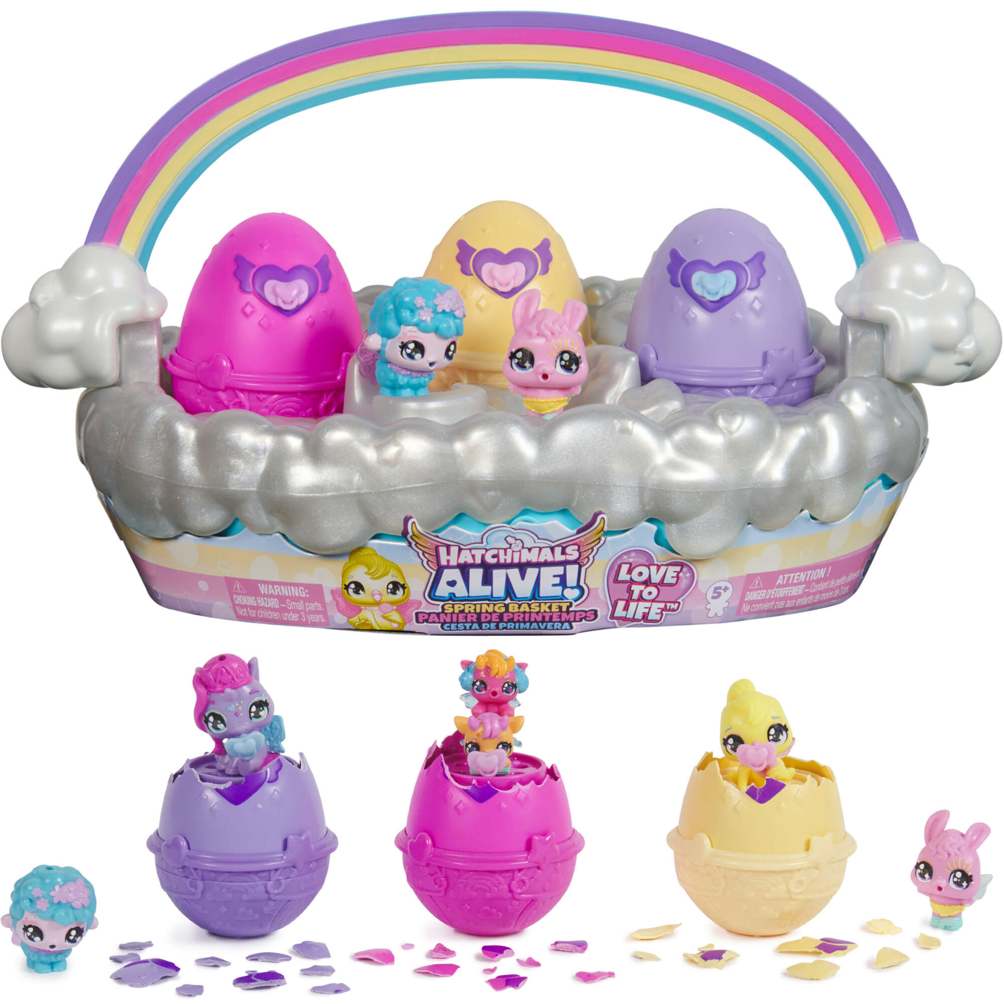 Hatchimals Alive! Wiosenny koszyk z figurkami i jajkami