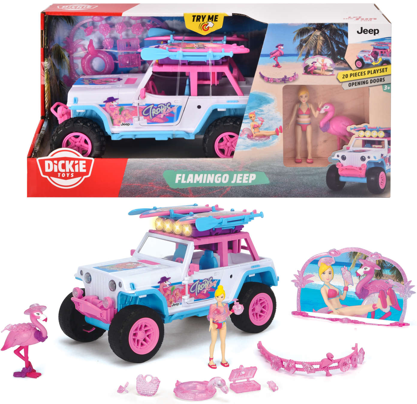 Zestaw Flamingo Jeep Pojazd z figurk± i akcesoriami