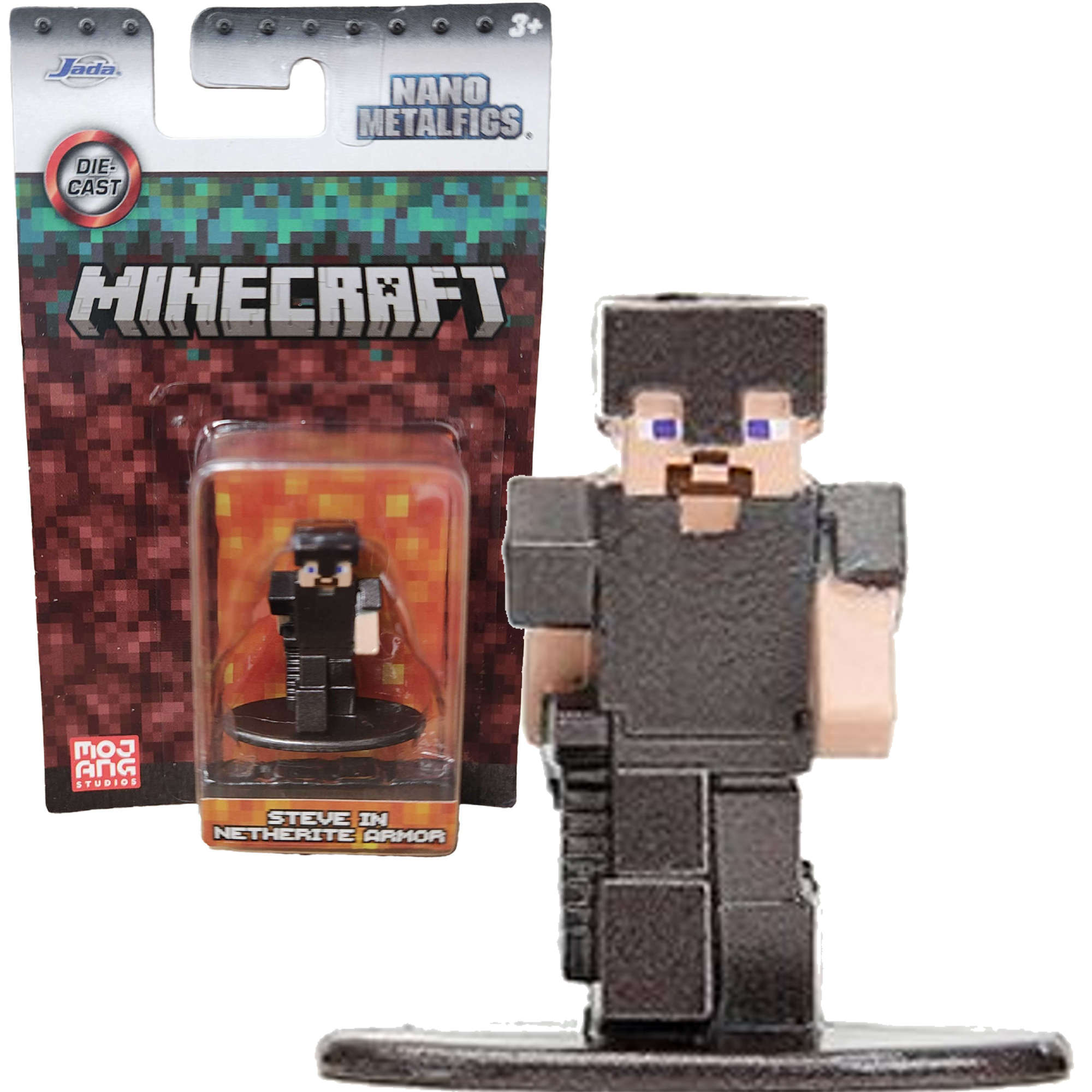 Minecraft metalowa figurka kolekcjonerska Steve in Netherite armor Nano metalfigs 4 cm Jada