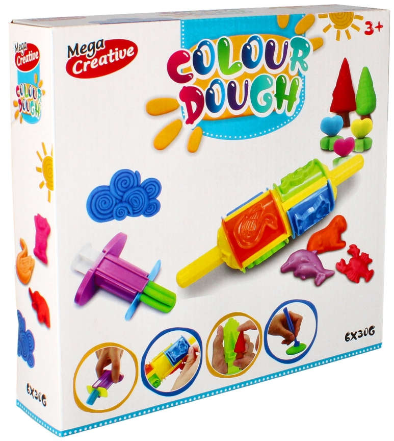 Masa plastyczna Colour Dough Zestaw Zwierzta i ksztaty 6 kolorw