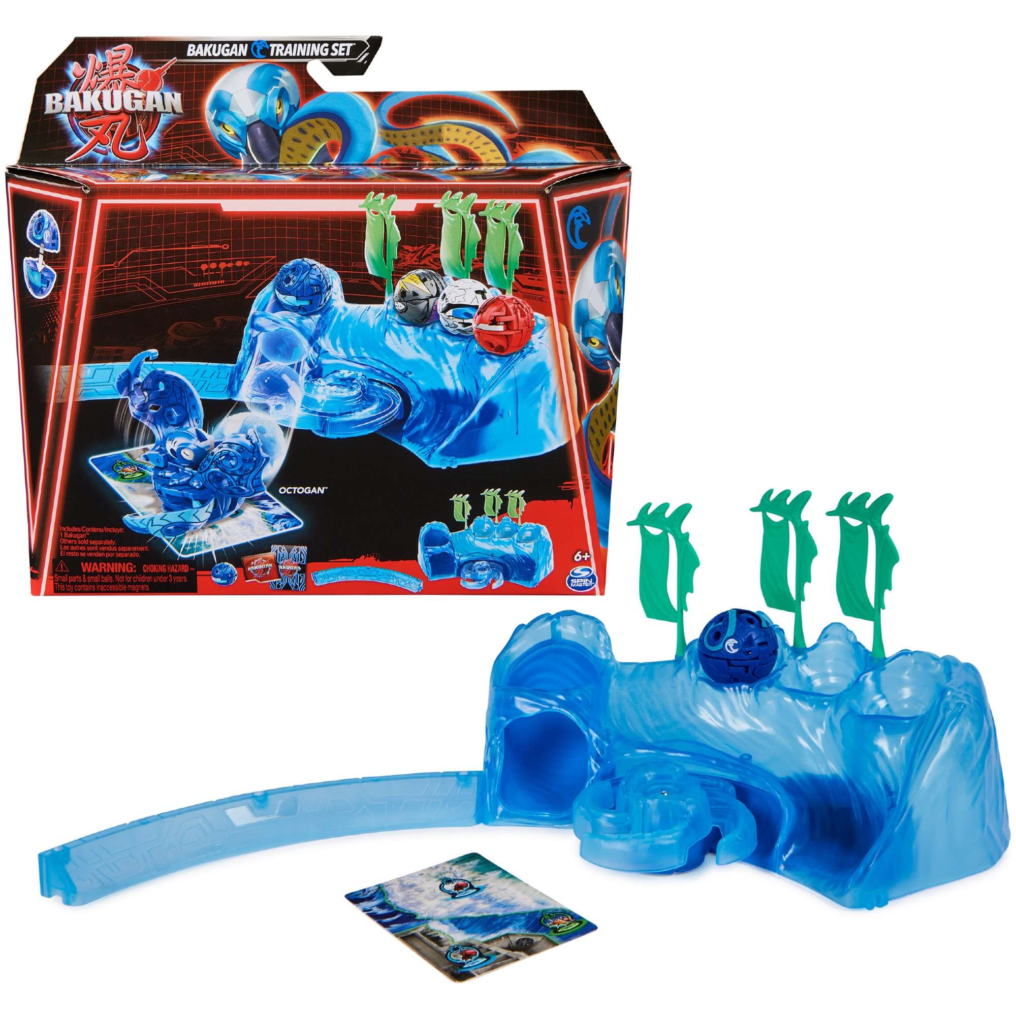 Zestaw Bakugan Training Set + Figurka Octogan Aquatic Clan Niebieski Gra strategiczna