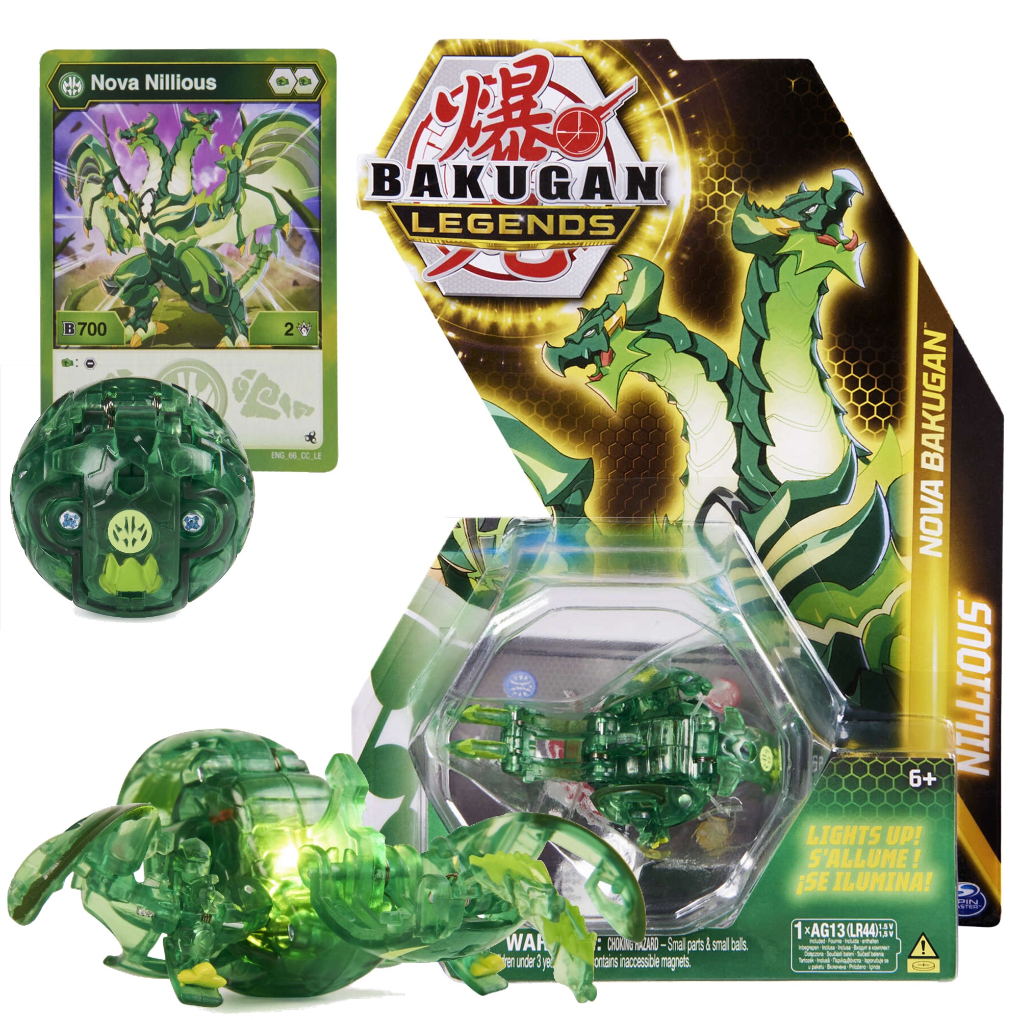 Bakugan Legends wiecca figurka Nova Nillious i karty