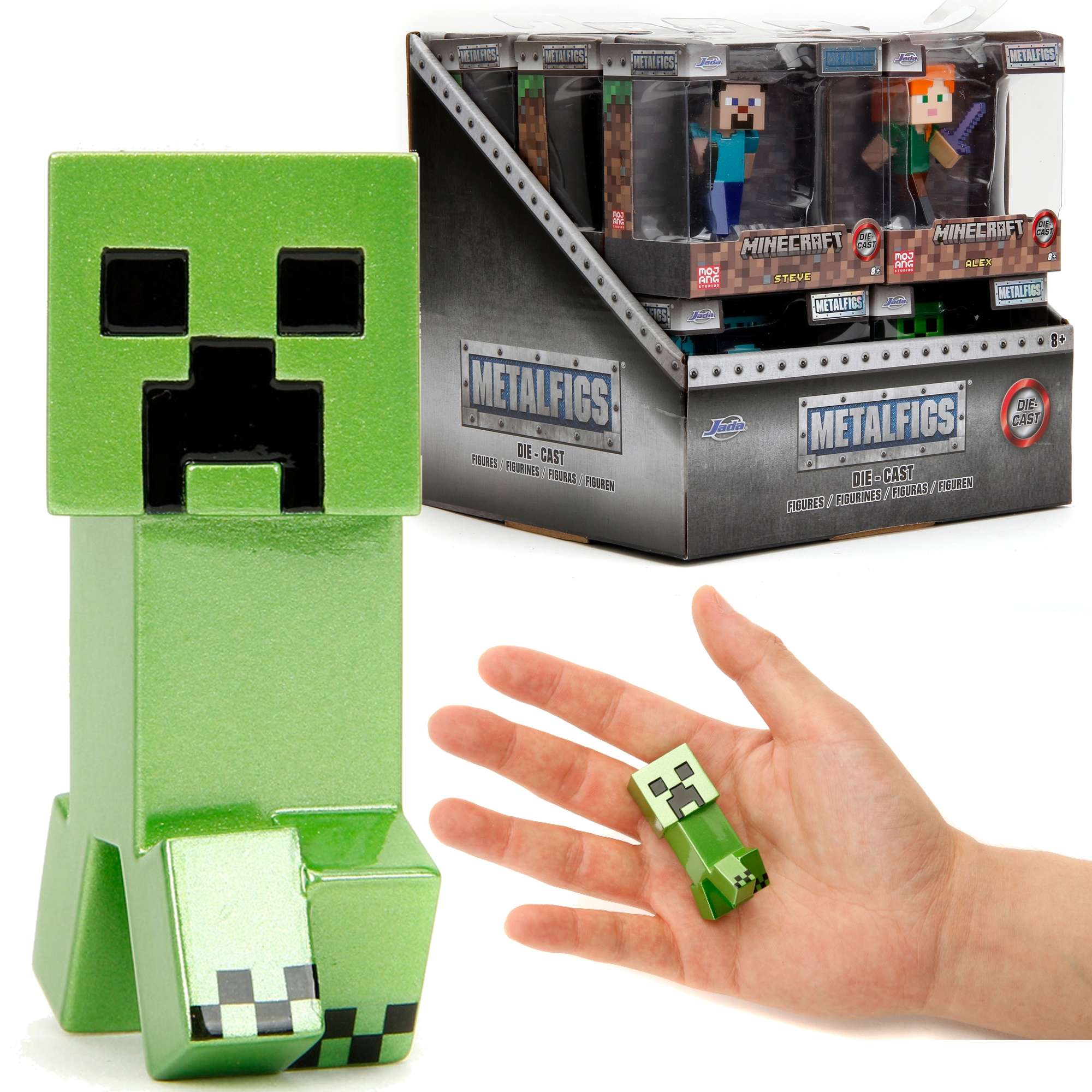 Minecraft Metalowa figurka kolekcjonerska Creeper Potwr 6 cm