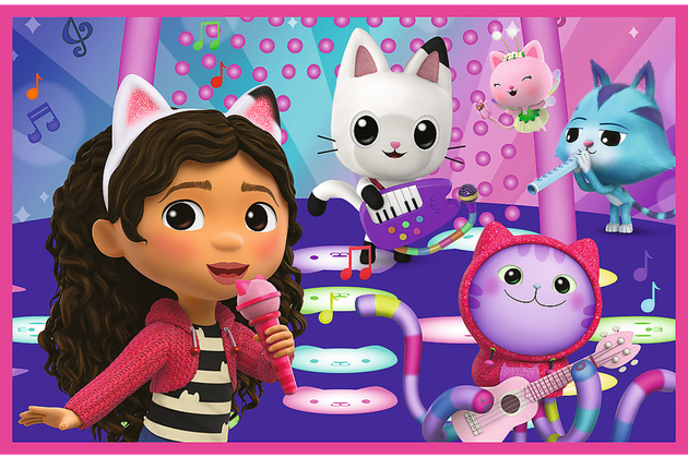 Puzzle Trefl 2 x 24 Koci Domek Gabi Zabawy z Gabby Gabby's Dollhouse