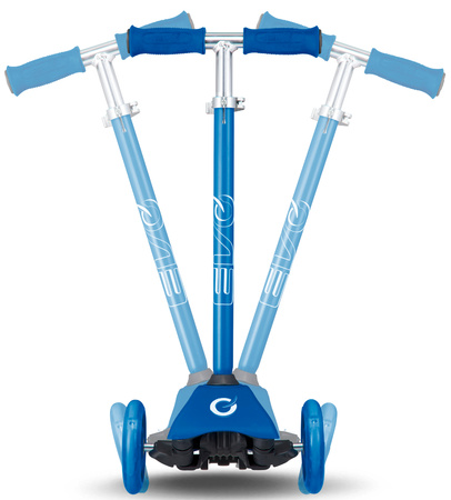Evo Regulowana Trójkołowa Hulajnoga dla Dzieci 2w1 Jeździk Cruiser z Siedziskiem Niebieski