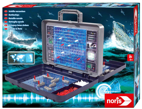 Rodzinna Towarzyska Gra strategiczna w statki okręty w walizce Bitwa Morska 5+