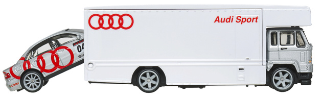 Hot Wheels Premium zestaw pojazdów Team Audi S4 quattro i Fleet Flyer