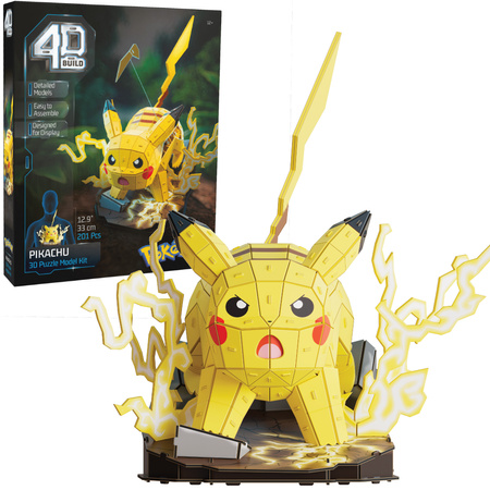 Puzzle 4d Build Pokemon Pikachu Model 3d Do Złożenia 201 Elementów 33 Cm