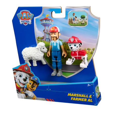 Psi Patrol 3 Figurki Farmer Al I Owca Marshall Zestaw Zatoka Przygód