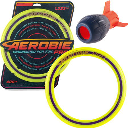 Obręcz do rzucania Aerobie Pro frisbee żółte 33 cm Spin Master + GRATIS Rakieta Aerobie