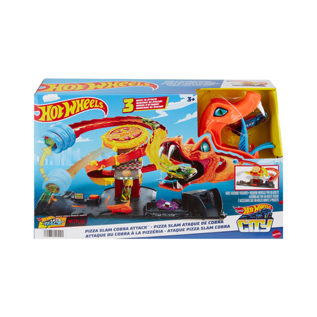 Hot Wheels Pizza Slam Cobra Attack Odjazdowa Pizza Atak Kobry tor samochodowy + pojazd