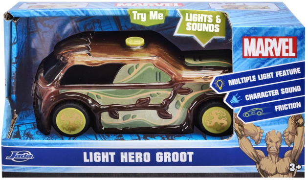 Marvel Light Hero Groot Mały Samochód z efektami świetlnymi i dźwiękowymi
