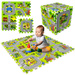 Mata podłogowa edukacyjna 90x90 Grube puzzle piankowe 9 szt. Ulice Miasto Miasteczko Uliczki Budynki Domy Domki