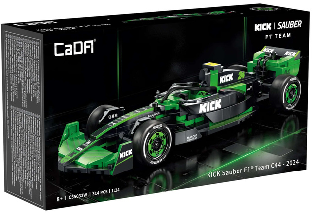 Klocki konstrukcyjne CaDA Auto sportowe wyścigowe F1 Kick Sauber 314 elementów C55032W