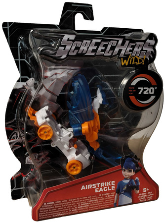 Screechers Wild! Transformujący Pojazd Airstrike Eagle Niebieski Orzeł