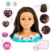 Lalka Duża Głowa do stylizacji czesania włosów Fryzjer Mia+ paletka do makijażu dla dzieci