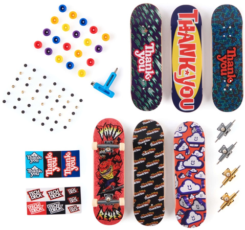 Fingerboard Zestaw Deskorolek 6PackThank You Bonus Sk8shop + Akcesoria Tech Deck