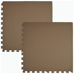 Mata piankowa podłogowa Humbi 120x60 Duże puzzle piankowe wodoodporne bezpieczne 2 szt. Ciemnobeżowy / ciemny beż cappuccino