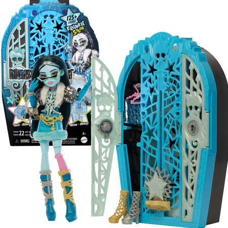 Monster High Zestaw Lalka Frankie Stein 28 cm + akcesoria niespodzianki Straszyceum