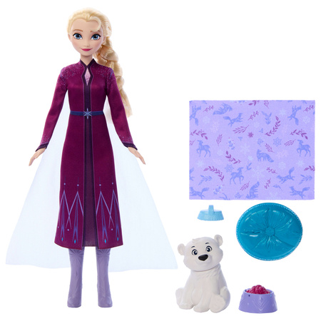 Lalka Elsa Disney zestaw Frozen Kraina Lodu + mały niedźwiadek