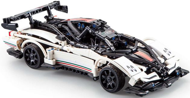 Klocki CaDA sportowy samochody wyścigowe Wyścigówka Białe Auto + Z-Wind RC 2043 el.