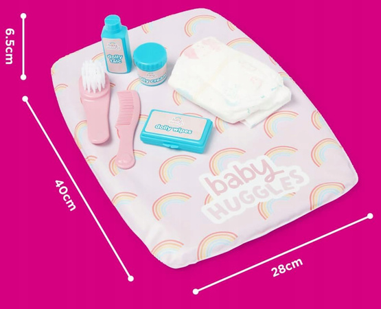 Lalka New Born Baby Słodziutki Bobas 30cm + Akcesoria Nocnik Smoczek Butelka Zestaw Do Opieki Mata Do Przewijania Pieluszki