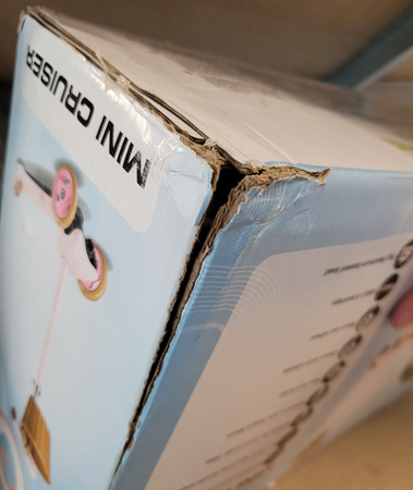 OUTLET EVO Regulowana Trójkołowa Hulajnoga dla Dzieci z Koszyczkiem Mini Cruiser Basket Różowa USZKODZONE OPAKOWANIE