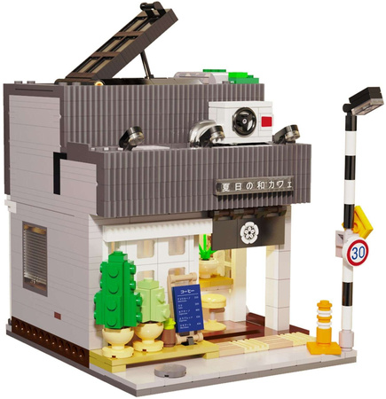Klocki CaDA Japoński Sklep z Bułeczkami na parze Japanese Steamed Bun Shop + kawiarnia Summer Breeze Coffee Shop LED 2224 el.