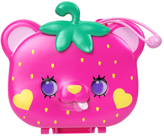 Polly Pocket Zestaw Kompaktowy Truskawkowy Miś figurki + akcesoria