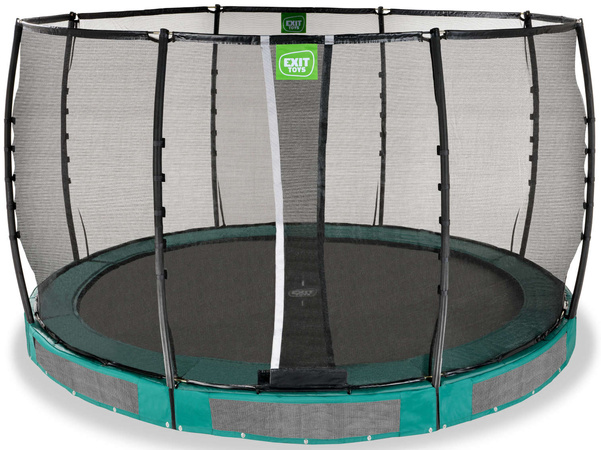 Trampolina ogrodowa z siatką zabezpieczającą do gruntu Allure Premium 366 cm zielona