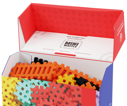 Klocki konstrukcyjne Mini Waffle zestaw Konstruktor Majster 200 elementów Marioinex
