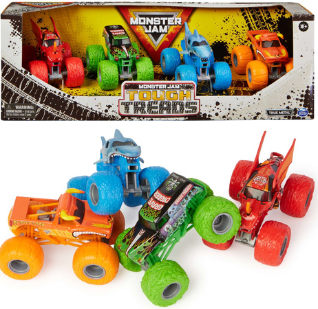 Monster Jam 4 ciężarówki zestaw Tough Treads