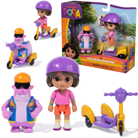 Dora Poznaje Świat Zestaw Zoom & Explore 2 Figurki Dora i Tico + Akcesoria