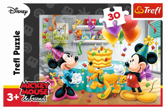 Trefl Puzzle Disney tort urodzinowy 30 elementów