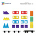 CONNETIX Rainbow Transport Pack Kreatywne klocki magnetyczne 50 elementów