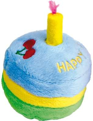 Urodzinowa babeczka niebieska z wiśnią